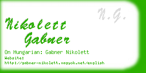 nikolett gabner business card
